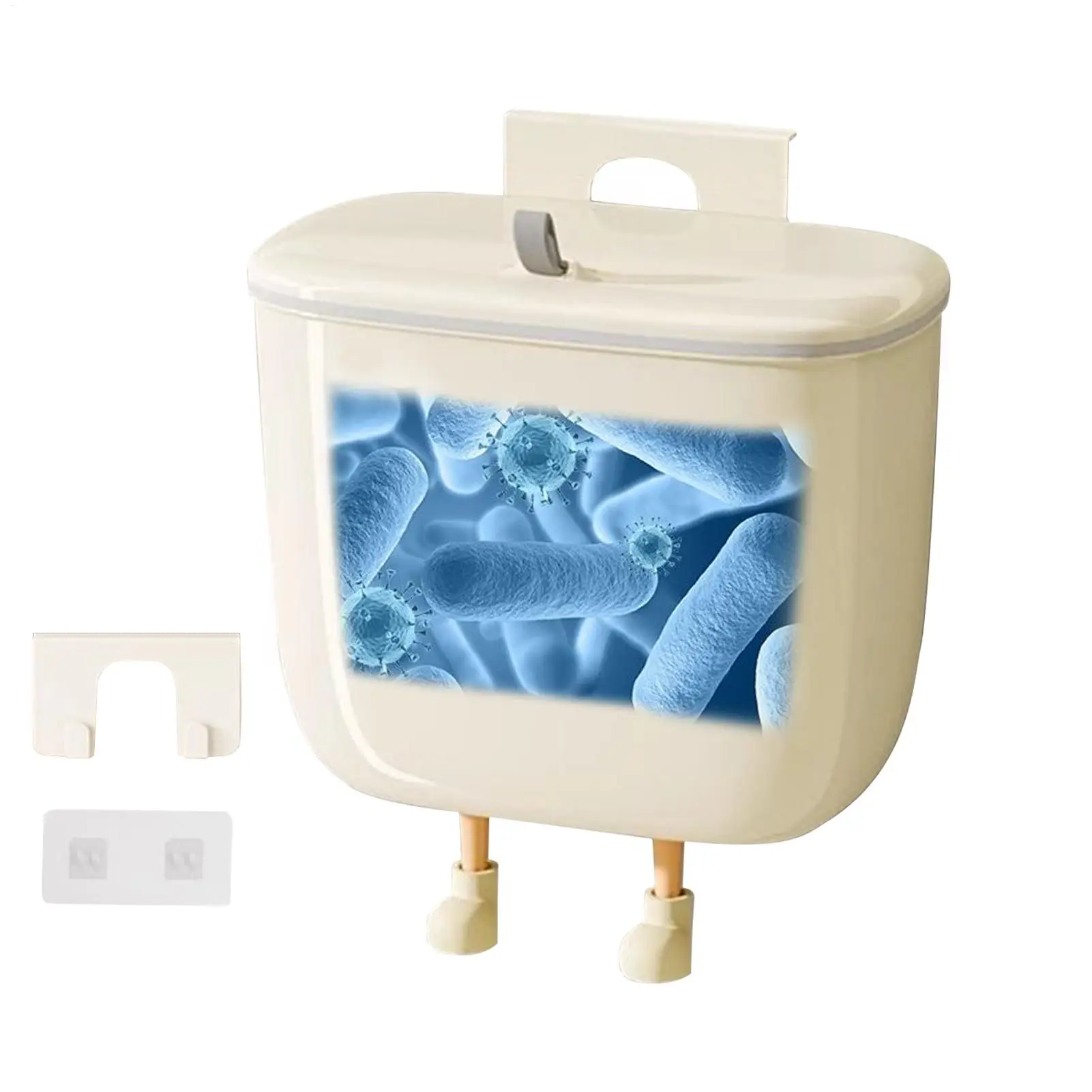 

Кухонный мусорный бак для ванной комнаты, мусорный бак с крышкой, милая корзина для мусора с глазами и ножками, украшение для стены, под раковиной, спальни, автофургона