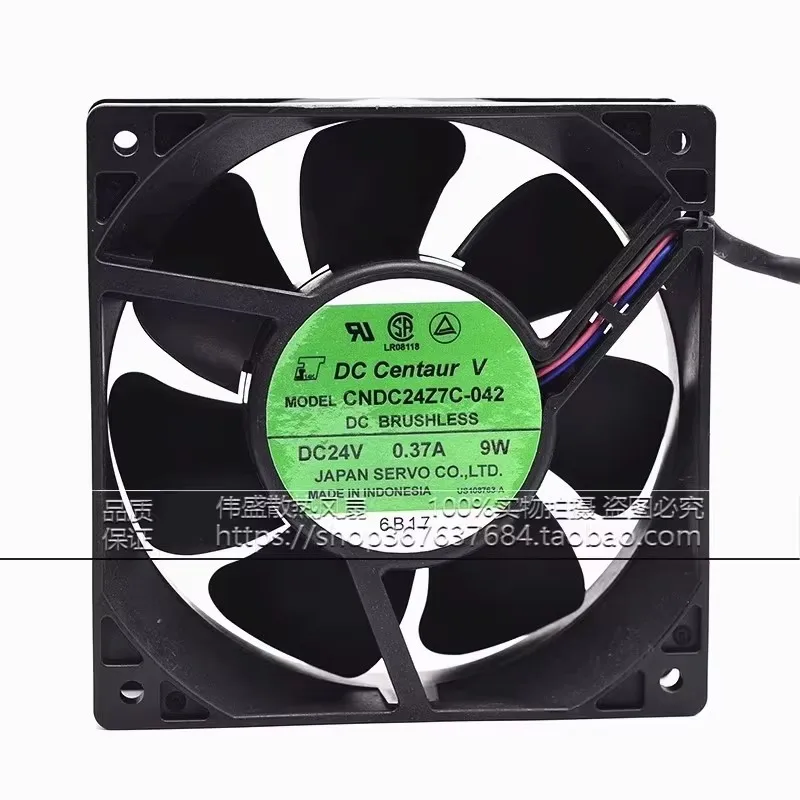 

Оригинальный вентилятор охлаждения для преобразователя частоты 120*120*38 мм, 12 см, CNDC24Z7C-042, DC24V, 0.37A, 9W