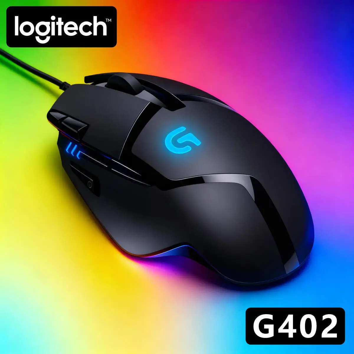 

Проводная мышь Logitech G402, киберспортивная игра, посвященная редактируемым макрокомпьютером, настольным ноутбуком, ест курицы CSGO
