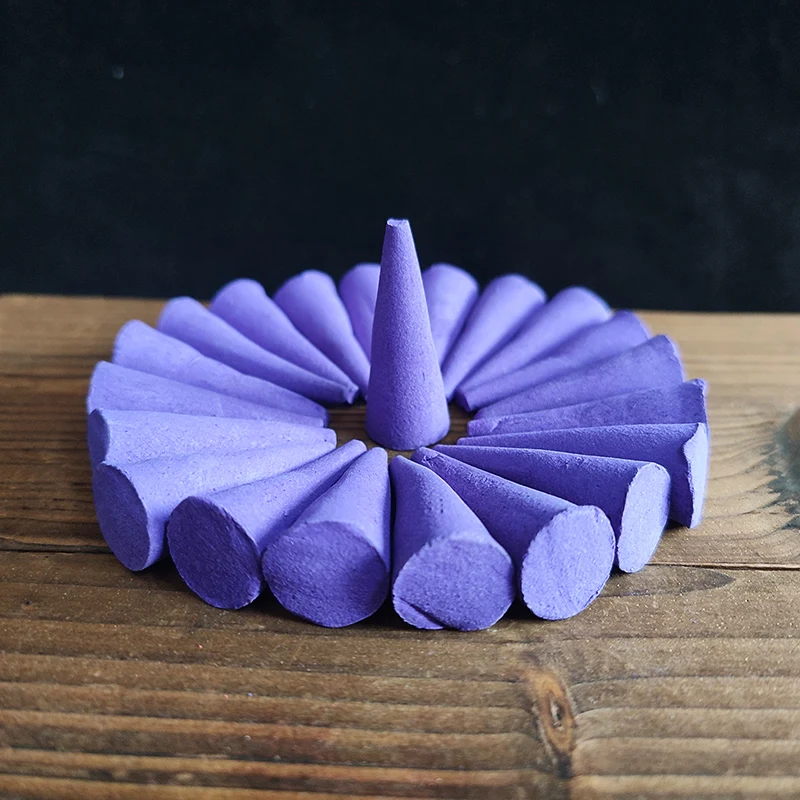 FY 20 قطعة مخاريط البخور المعطرة 25 دقيقة وقت الحرق عطر المنزل الخزامى الياسمين صندل الروائح للاسترخاء التأمل