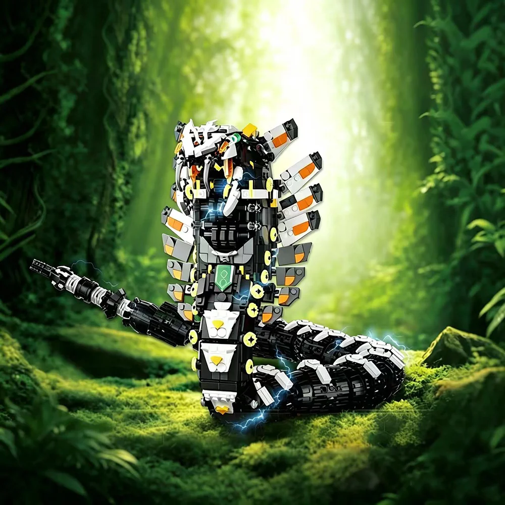 

Mechanical Cobra Snake Building Blocks Set Classic Video Game Character Monster Model Building Toys Creative Decor Holiday Gift