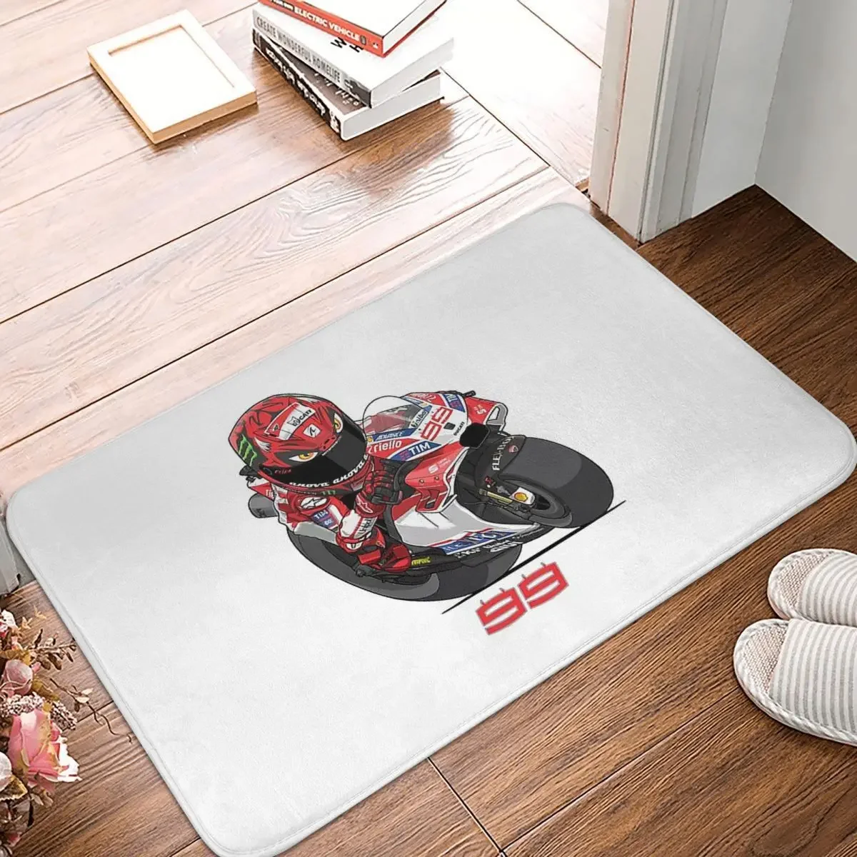 Moto Gp Jorge Lorenzo Race Racing Racer Bathroom Mat Cool Rug Home Doormat Kitchen Carpet Decoration