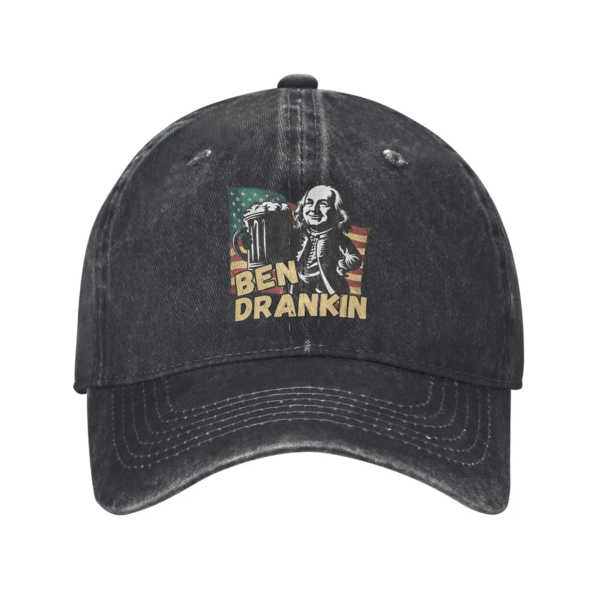 

Ben Drankin Sun Baseball Cap Benjamin 4th of July Men Adult Design Trucker Hat Spring Stylish Kpop Rock Adjustable Snapback Cap