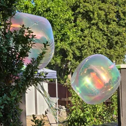 2szt 22inch 4D Transparent Colorful Balloon Birthday Wedding Graduation Ceremony Gender Unveiling Outdoor Party Decor