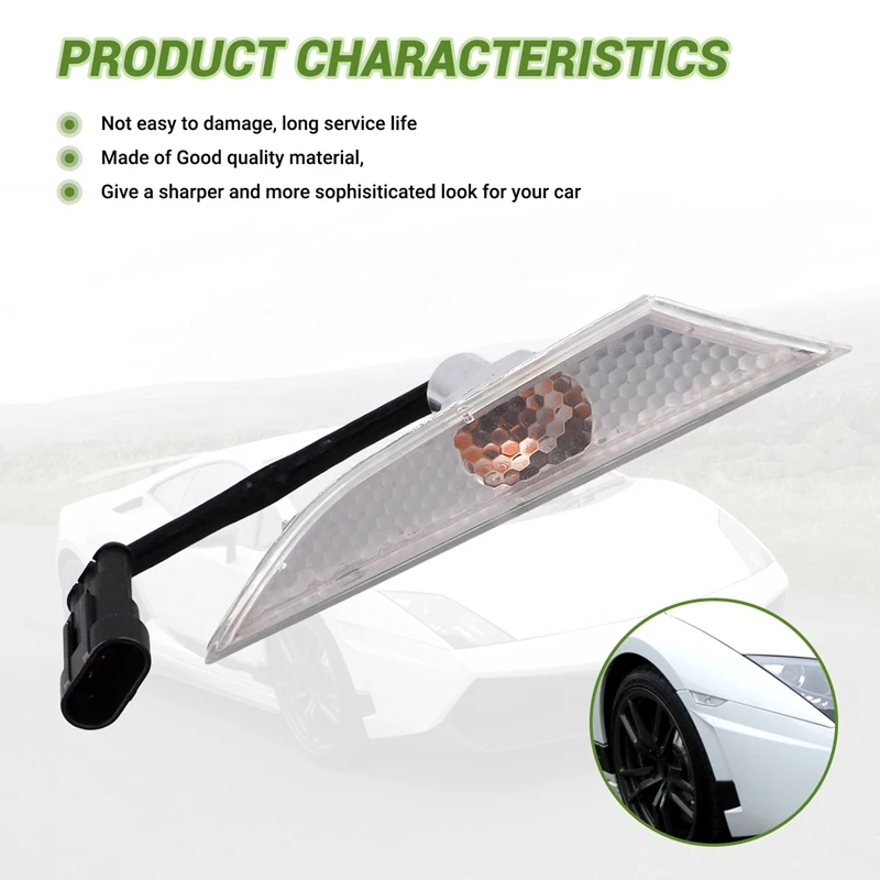 Car Front Side Corner Light Turn Signal Indicator Side Marker Parking Lamp For Lamborghini Gallardo LP560 LP570