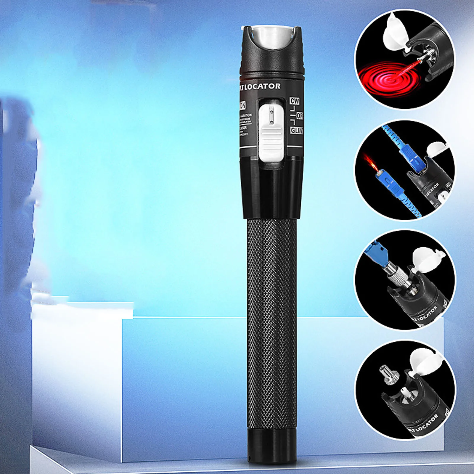 

Fiber Optic Test Pen Portable Design 80MW 80km Visual Fault Detector Less Interference Non Contact Type for Cable Maintenance