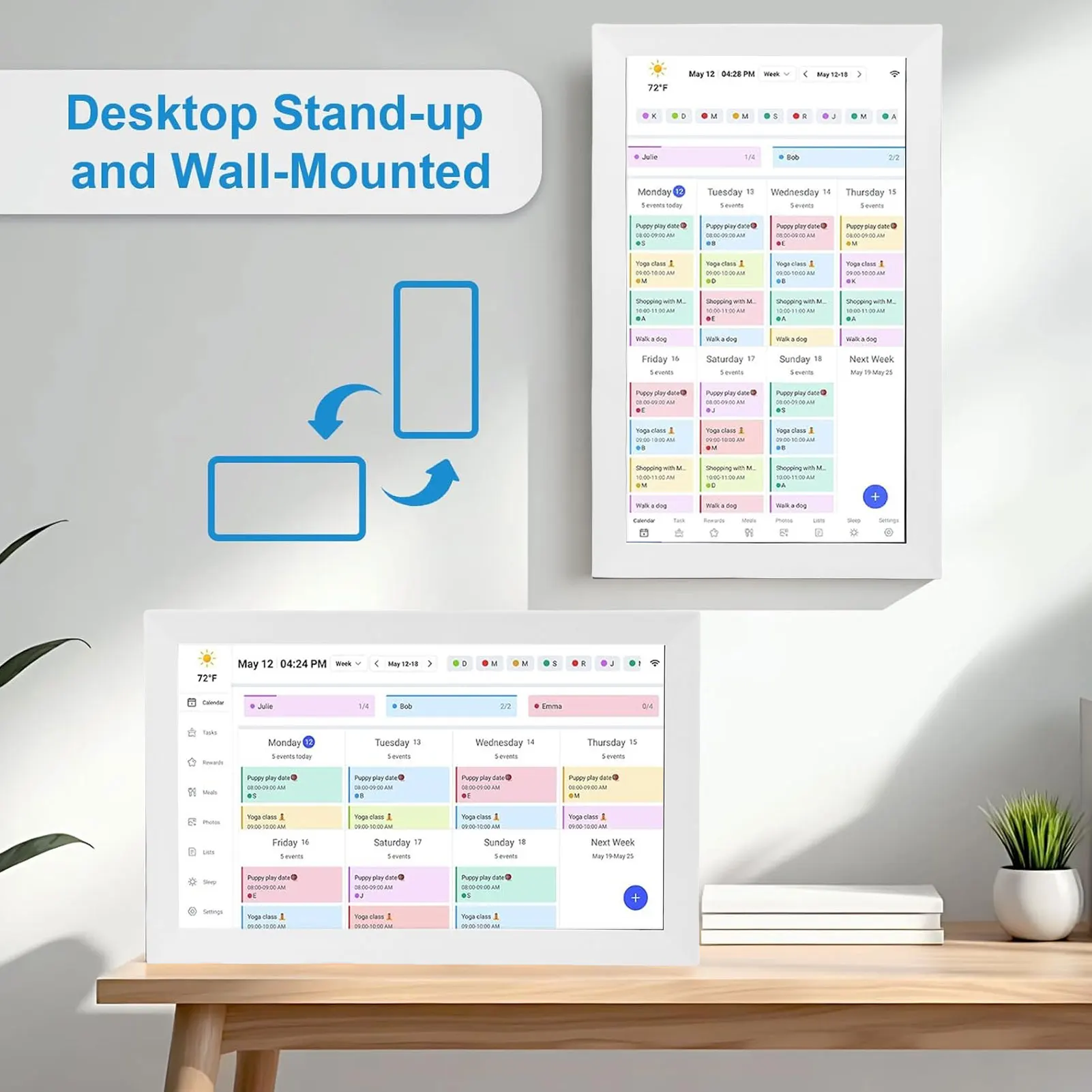 15,6 inch touchscreen WiFi slimme digitale kalender interactief display digitale fotolijst kalenderplanner met APP voor familie