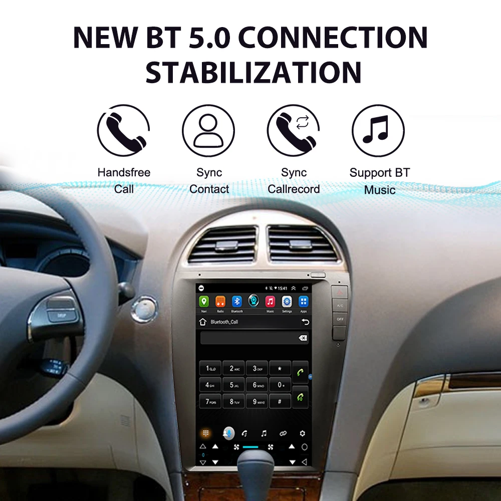 12.8 Inch for ES 2006-2012 HD Touch Screen Navigation Android Auto Wireless Carplay Auto Multimedia Player Head Unit
