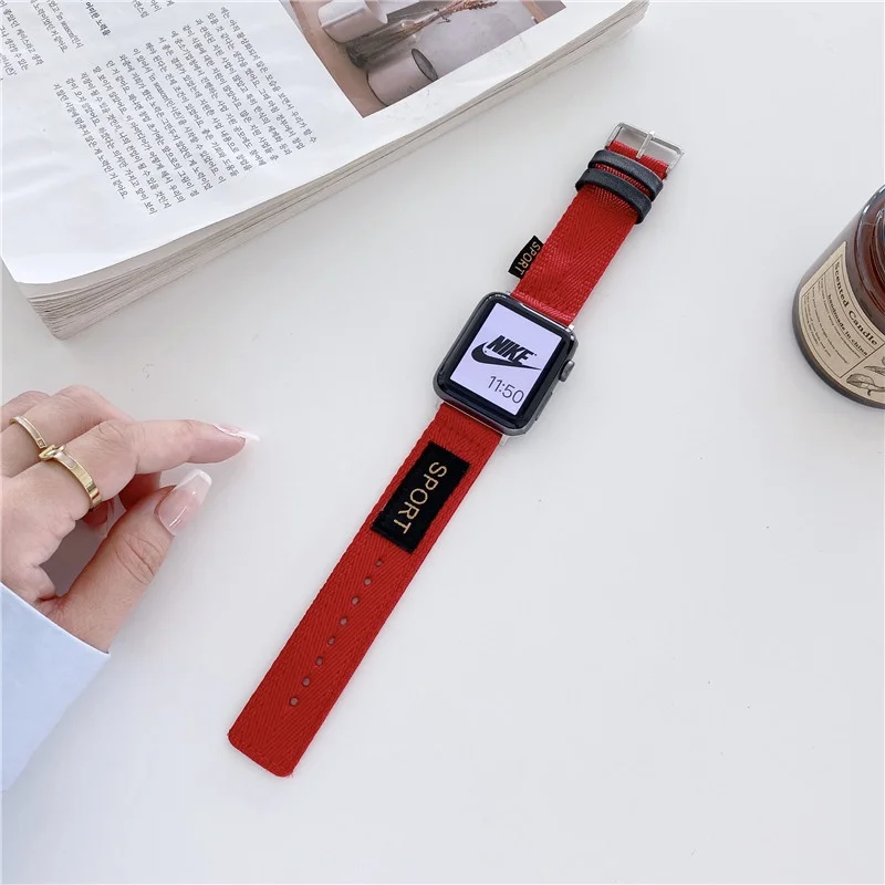 Thể Thao Dây Nylon Dùng Cho Các Dòng Đồng Hồ Apple 7/Se/6/5/4/3/2/1 (41Mm 45Mm 44Mm 40Mm 42Mm 38Mm)