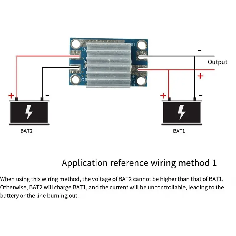 A24U High-Capacity 50A Module DC 4-90V Wide Voltage Input Solar Anti-Backflow Protection Board For Drone RC BEC System