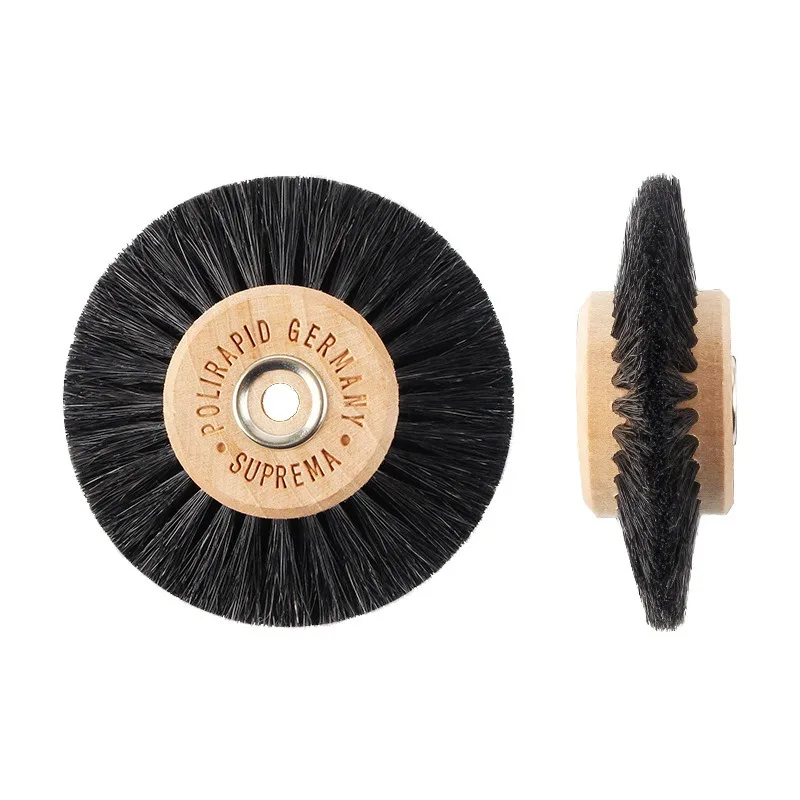 

15 шт., щетка для полировки зубов, 4C, заостренная черная щетина, щетка для колеса для волос, щетка для полировки ювелирных изделий, деревянная щетка-концентратор