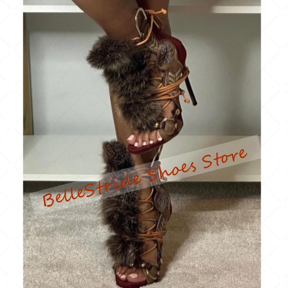 Sandálias coloridas com fivela de metal e design de pele, bico redondo, sapatos femininos finos, salto alto, festa, banquete, namoro, 2025 zapatos para mujere