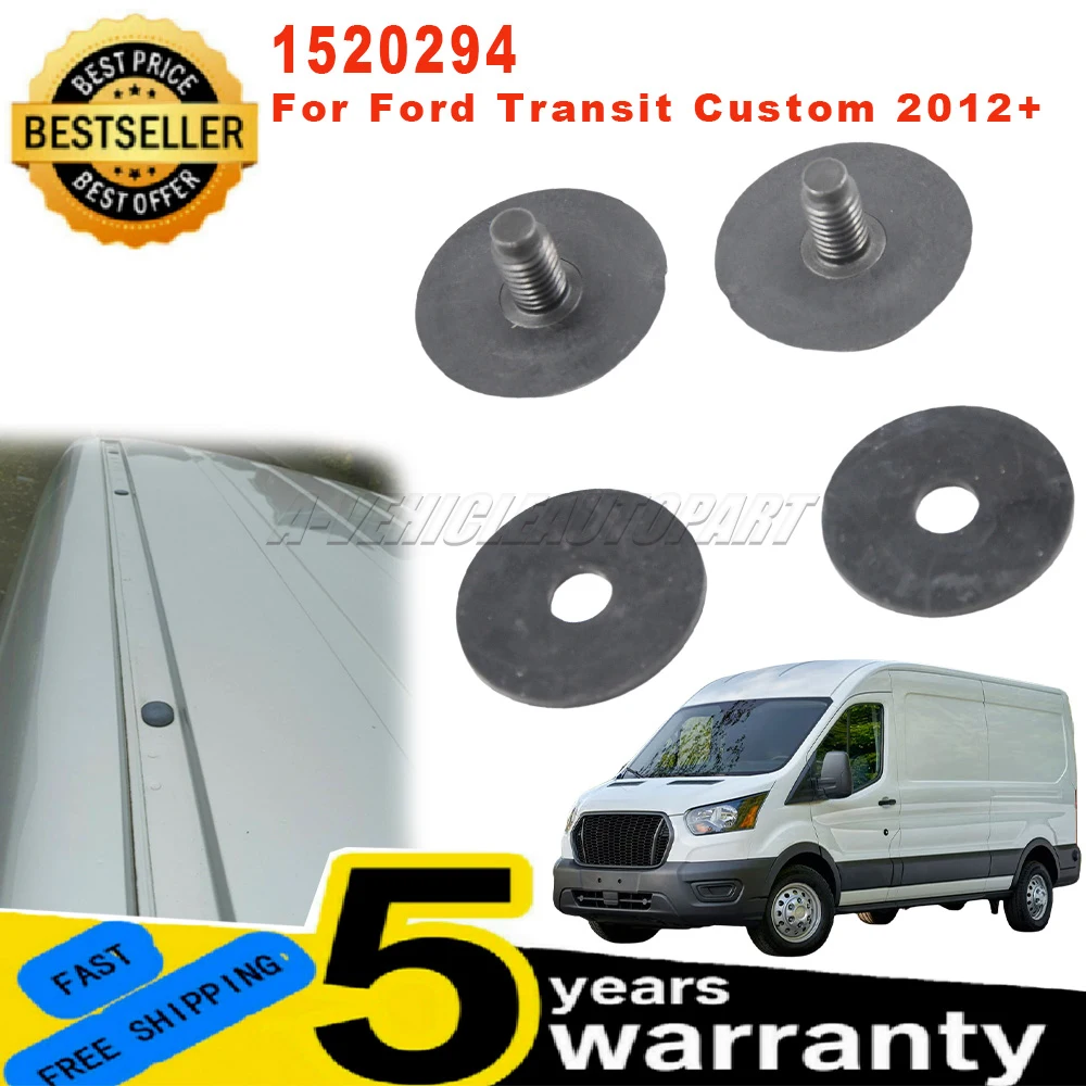 

For Ford Transit Custom 2012+ new Roof rack hole screw bolt Washer kit 1520294 black 2/4Set Easy Installation Car Accessories