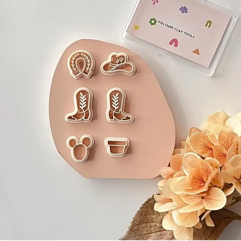 Cactus Potted Hat Boots Shape Polymer Clay Cutter Soft Pottery Earring Jewelry Pendant Making Tool  DIY Cutting Mold