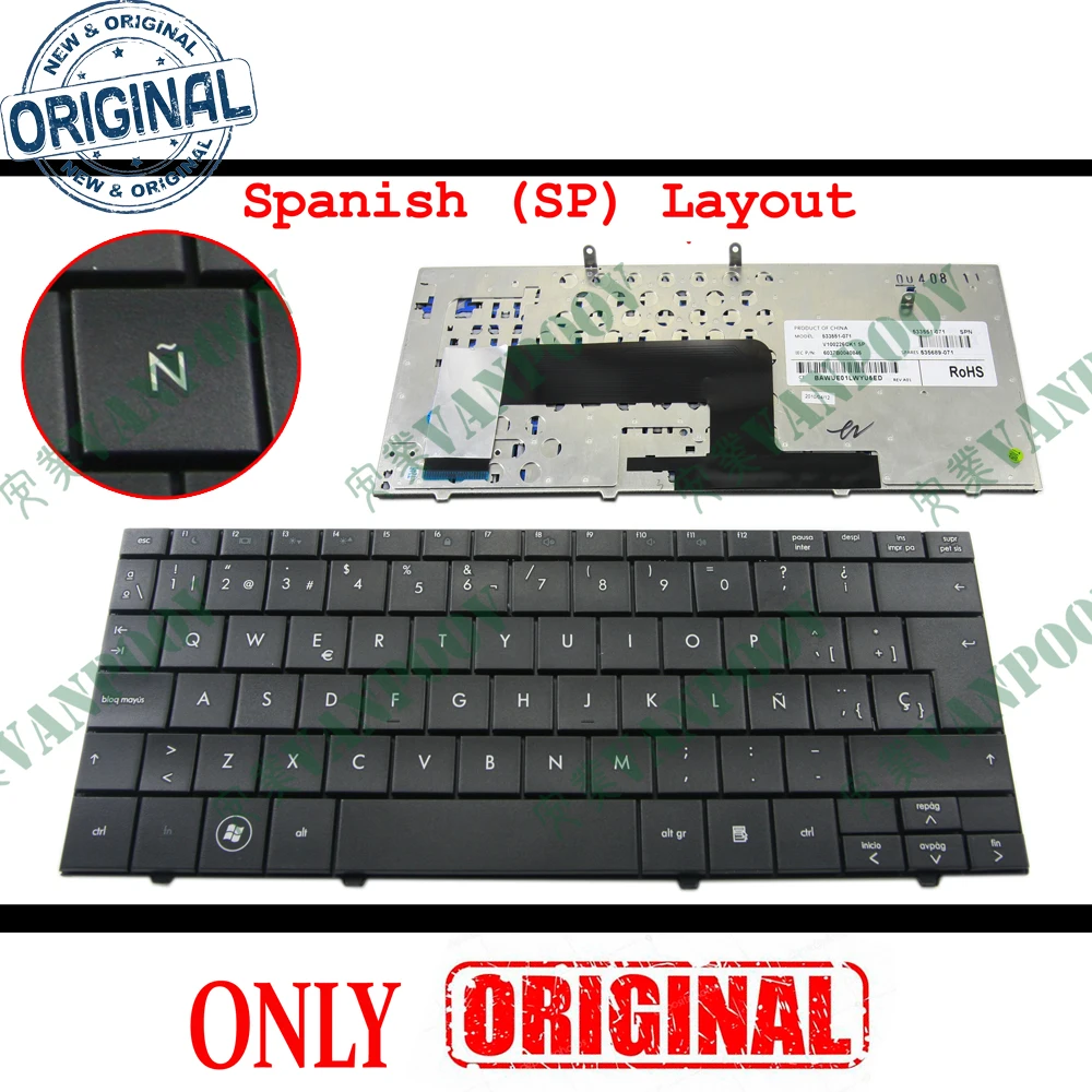 

SP/TR Клавиатура для ноутбука HP Compaq Mini110 Mini 110 110-1000 Mini 102 Presario CQ10-100 V100226CK1 Испанский SP/Турция