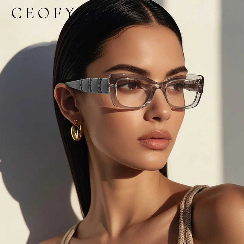Ceofy Women Fashion Myopia Eyeglasses Frame Brand Design Optical Vintage Prescription Glasses Frame Hot Sell