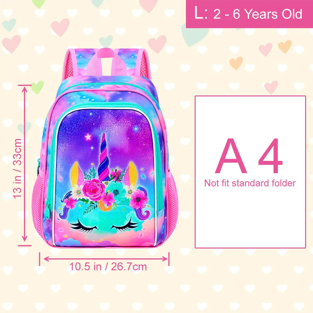 Backpack for Girls, 13' Toddler Preschool Kids Bookbag, Cute Animal Kindergarten Schoolbag