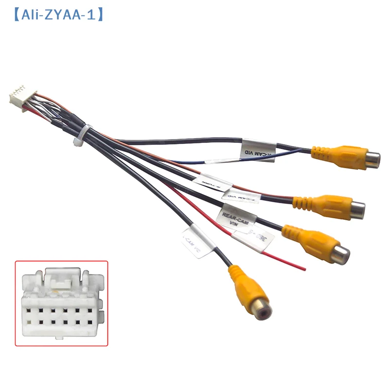 【ZYAA-1】1 Piece DIY Accessories For Android Head Unit With Built-in 360 Panoramic Camera System 12Pin Cable Adapter
