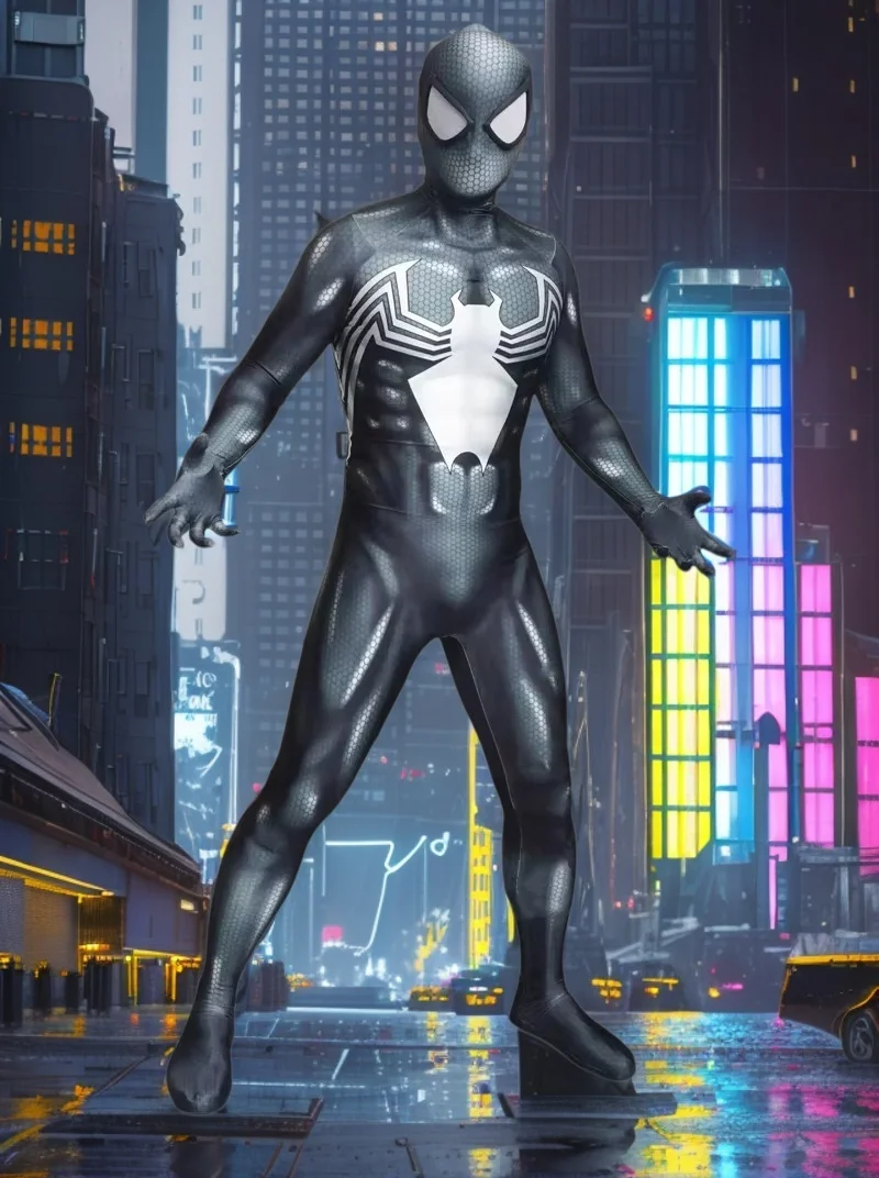 

Halloween Adults New Venom Symbiote Spider Suit Superhero Cosplay Costume Full Bodysuit Zentai Second Skin Man Party Jumpsuit