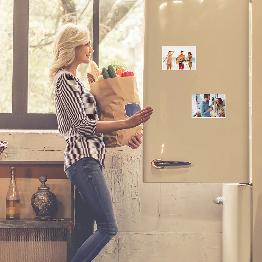 

8 Pcs Photo PVC Magnetic Photo Frames For Refrigerator Refrigerator Picture Holder Magnets Gifts