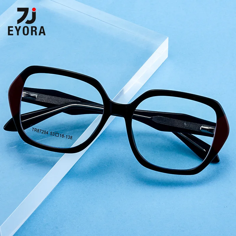 

EYORA Ins Style Cat Eye TR90 Square Reading Glasses Anti Blue Light Myopia and Hyperopia Photochromic Prescription Eyewear Lens