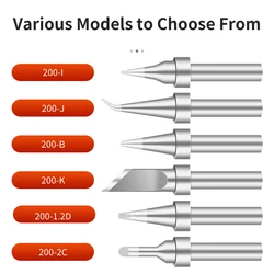 Wholesale 200 Series Electric Soldering Iron Tip Pure Copper Tools For High-Frequency Lead-free 203 205 Soldering Station