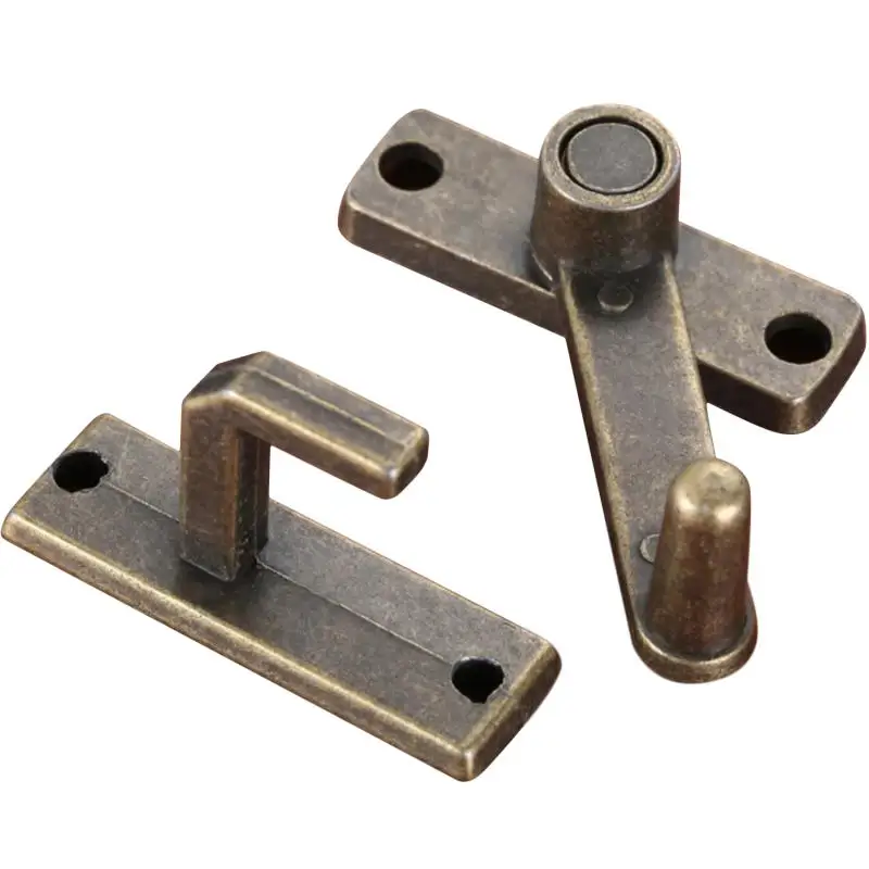 1 مجموعة البرونزية نافذة منزلقة قفل الباب مقبض مزلاج الباب المعدني الحرس مزلاج الترباس مع مسامير سلسلة أمان المنزل الباب الأجهزة المنزلية #6