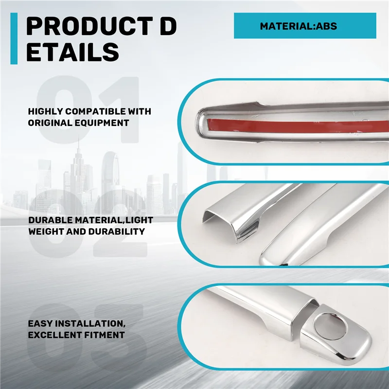 Side Door Handle Cover Trims Fit For 1998-2005 Mercedes ML-CLASS W163 ML320 / ML350 / ML500