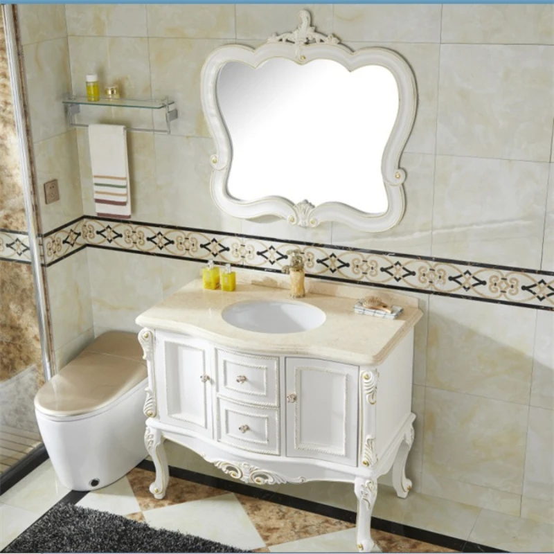 Factory Direct Bathroom Cabinets Simple European Combination Bathroom Cabinets Arc-shaped Home Furniture In Particolare ZY50YSG