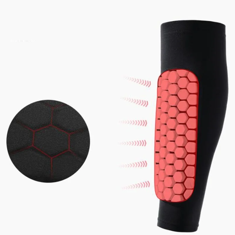 1 piece Honeycomb Soccer Shin Guards Football Shields Sports Legging Shinguards Leg Sleeves Protective Gear Shank Protector