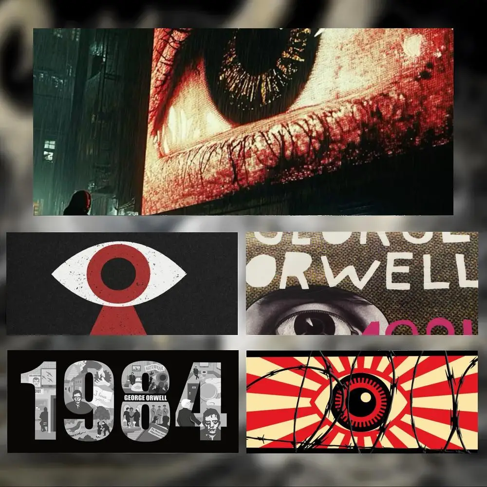 Dystopian George Orwell 1984s Mouse Pad Large Thick Desk Pad Stitched Edges Gaming Mouse Mat for PC