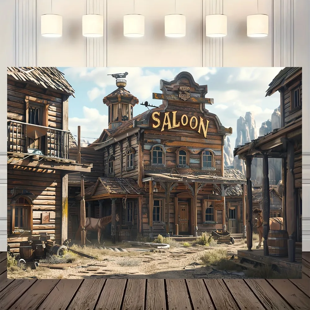 Western Cowboy Saloon Background Wild West Wood Architecture Retro wood architecture Barn Bank photography Background Travel