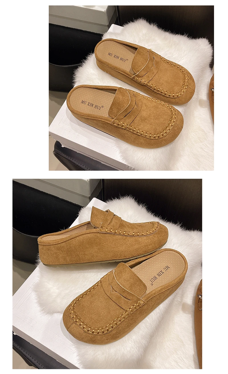 Sandalias Birkent para Mujer, Primavera 2026, Tacón Grueso, Casuales, de Media Planta, Fáciles de Poner, Tipo Mule, Cómodas