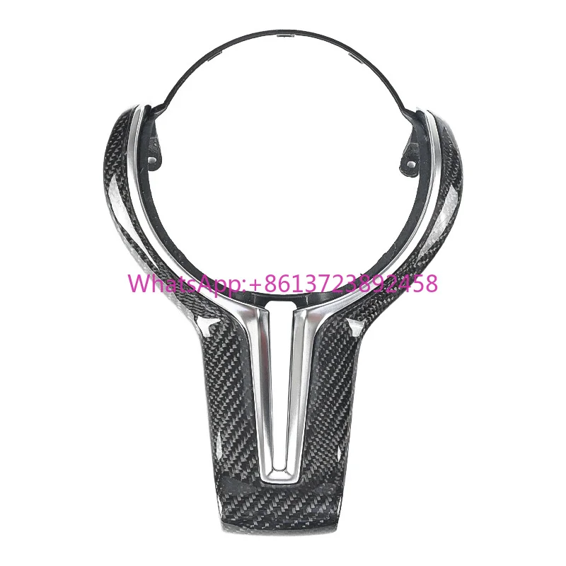 

Carbon Fiber Car Steering Wheel Protective Cover Trim for BMW M-Sport M2 M3 M4 M5 M6 X5 X6 M F20 F22 F25 1 2 3 4 Series Replace