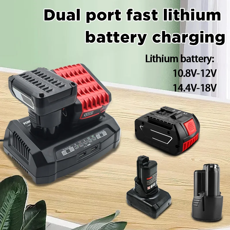 Chargeur rapide de batterie au lithium-ion pour BOSwivel, port touristique, 10.8V, 12V, 14.4V, 18V, BAT411, BAT412, BAT609, BAT609G, BAT618