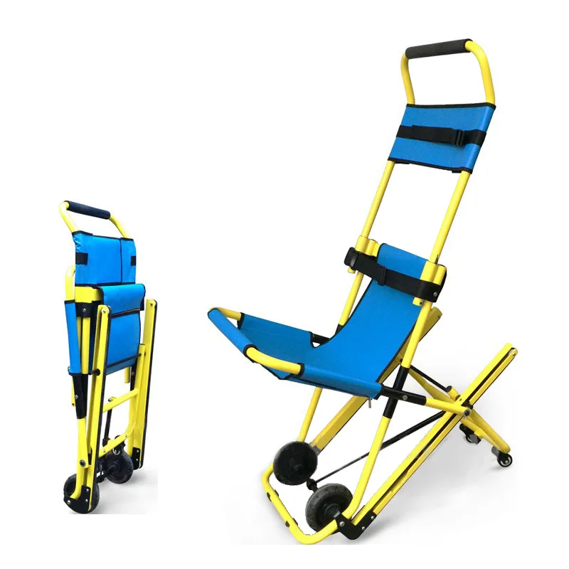 Elderly Assisted Manual Stairway Downstairs Trolley Cart Device Climbing Stair Stretcher Wheelchair Lift