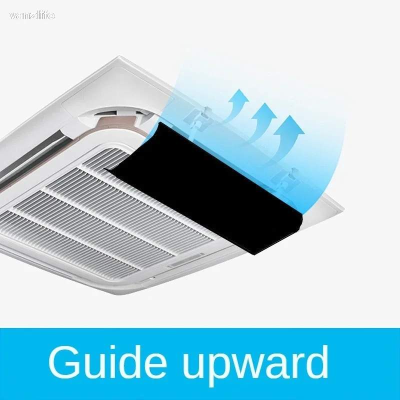 black Central Air Conditioner Windshield Ceiling Outlet Wind Shield Deflector Anti-Direct Blowing Board for AC Cooling Machine