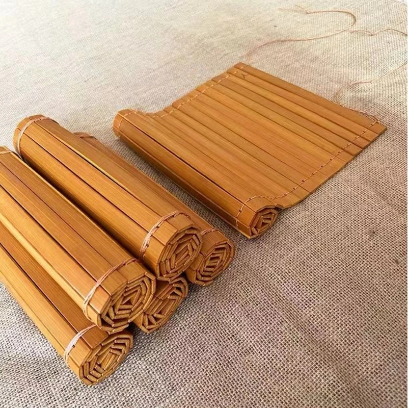 1pc Chinese Classical Blank Bamboo Scroll Slips Book Reuse Study Ink Brush Small Regular Script Calligraphy Home Decoration