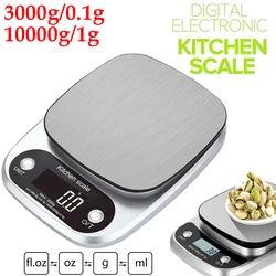 Bilancia da cucina da 10/3Kg bilancia da cucina in acciaio inossidabile Mini bilancia digitale portatile per la perdita di peso cottura cottura cottura preparazione dei pasti