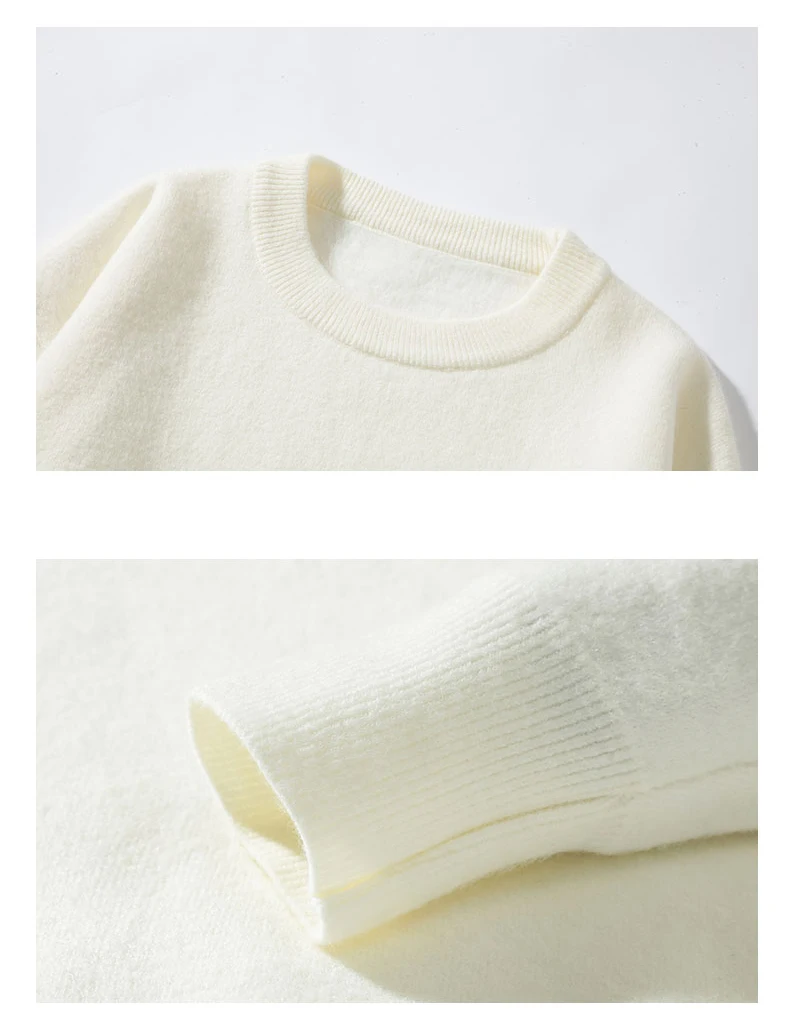 Sweater For Men Men's Clothing Spring Men's Sweat-shirt Pullovers Casual Streetwear Knit Autumn Fashion Hombre Warm Solid Male