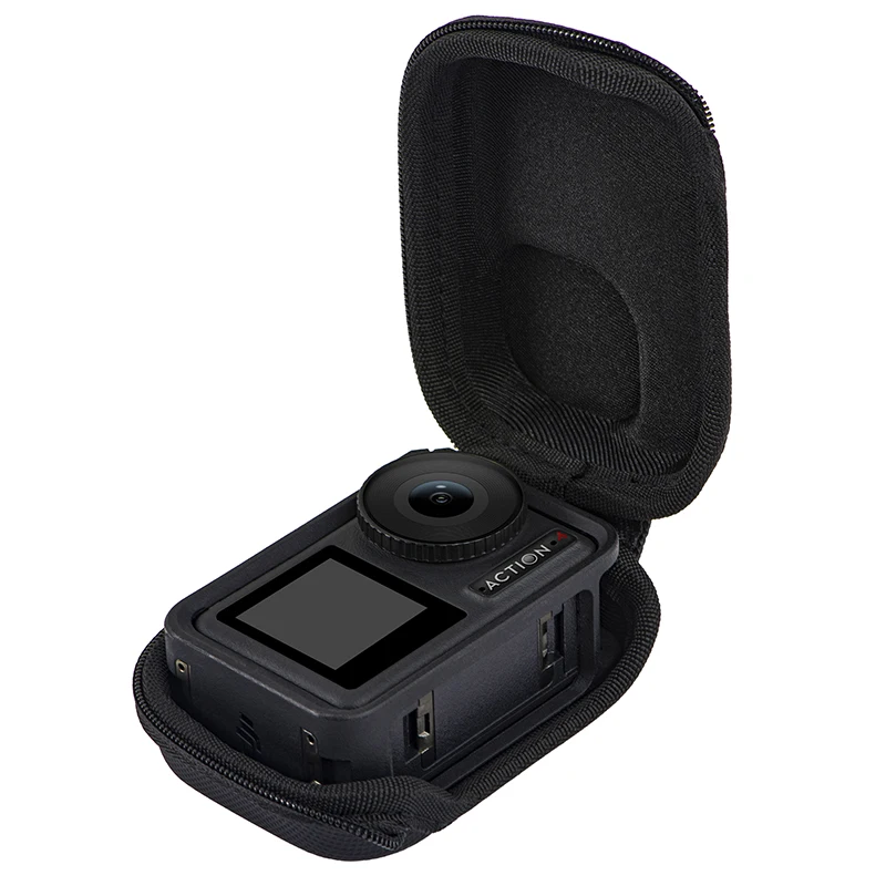 Mini Storage Bag For DJI Osmo Action 4 3 Camera Protection Zipper Carrying Case Wirst Rope Hard Shell Scrachproof Handbag Kit