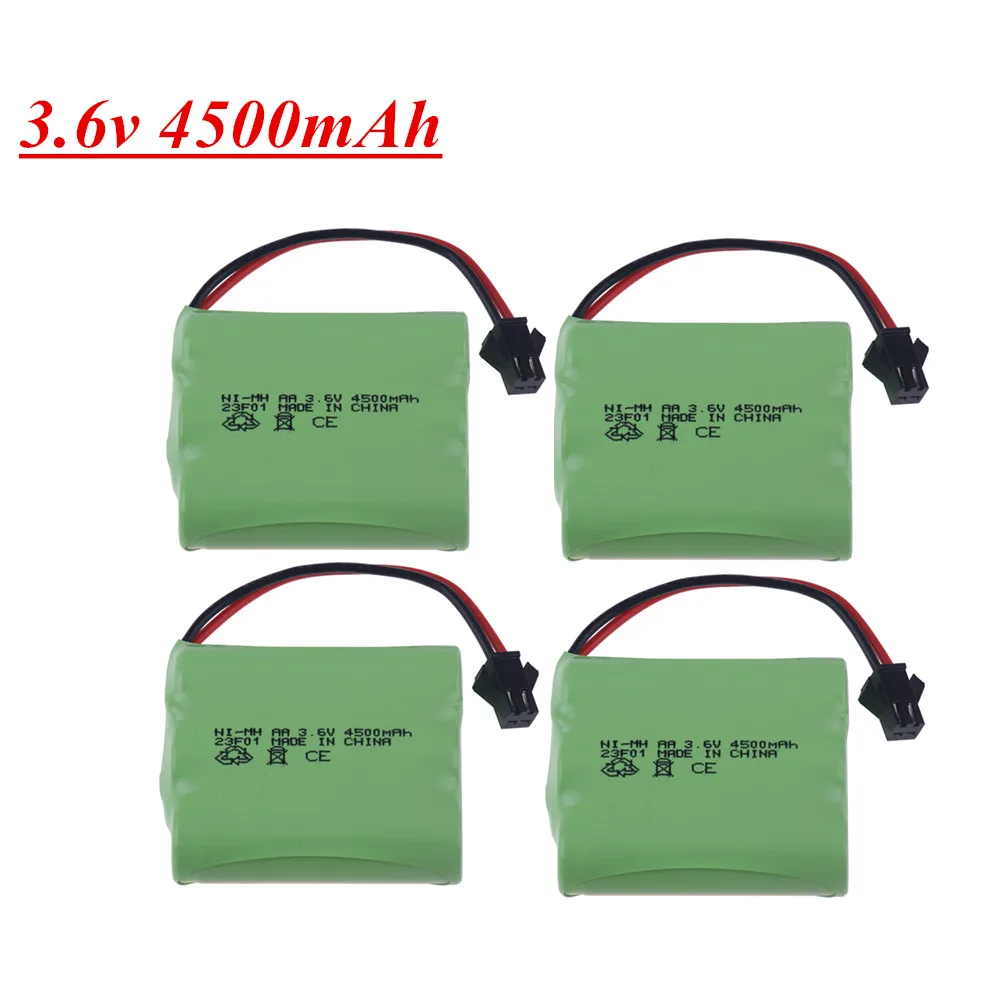 NI-MH 3.6V 4500mAh 3000mah 2800mah Rechargeable Battery 3.6 v nimh battery rechargables AA size for rc car toy boat model