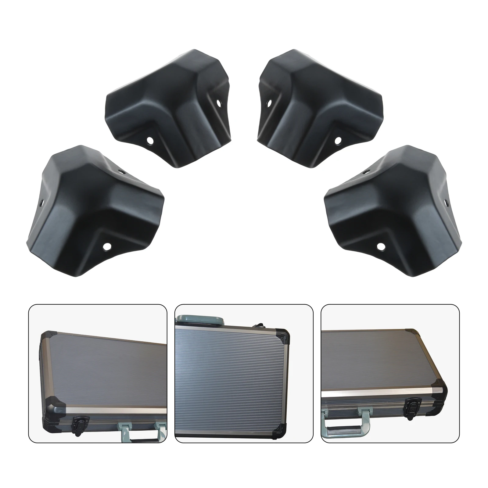 4Pcs 50mm K Shape Flight Case Angle Three-Sided Corner Protectors Furniture Wrap Luggage Tool Box Corner Guard Case Edge Cover