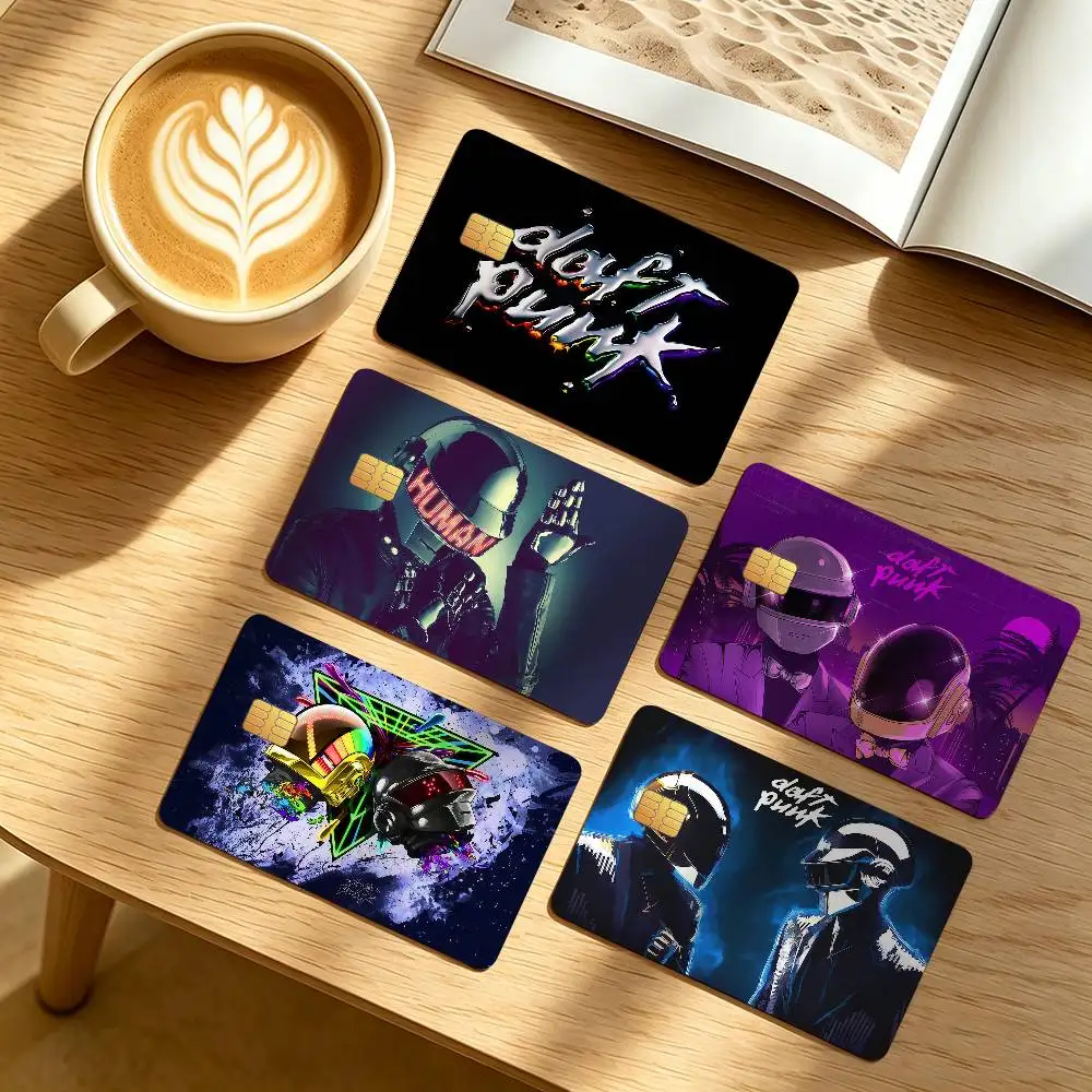 Band D-Daft P-Punk-S Credit Card Public Transportation Cards Protective Sticker Waterproof Card Face Decoration 4PCS