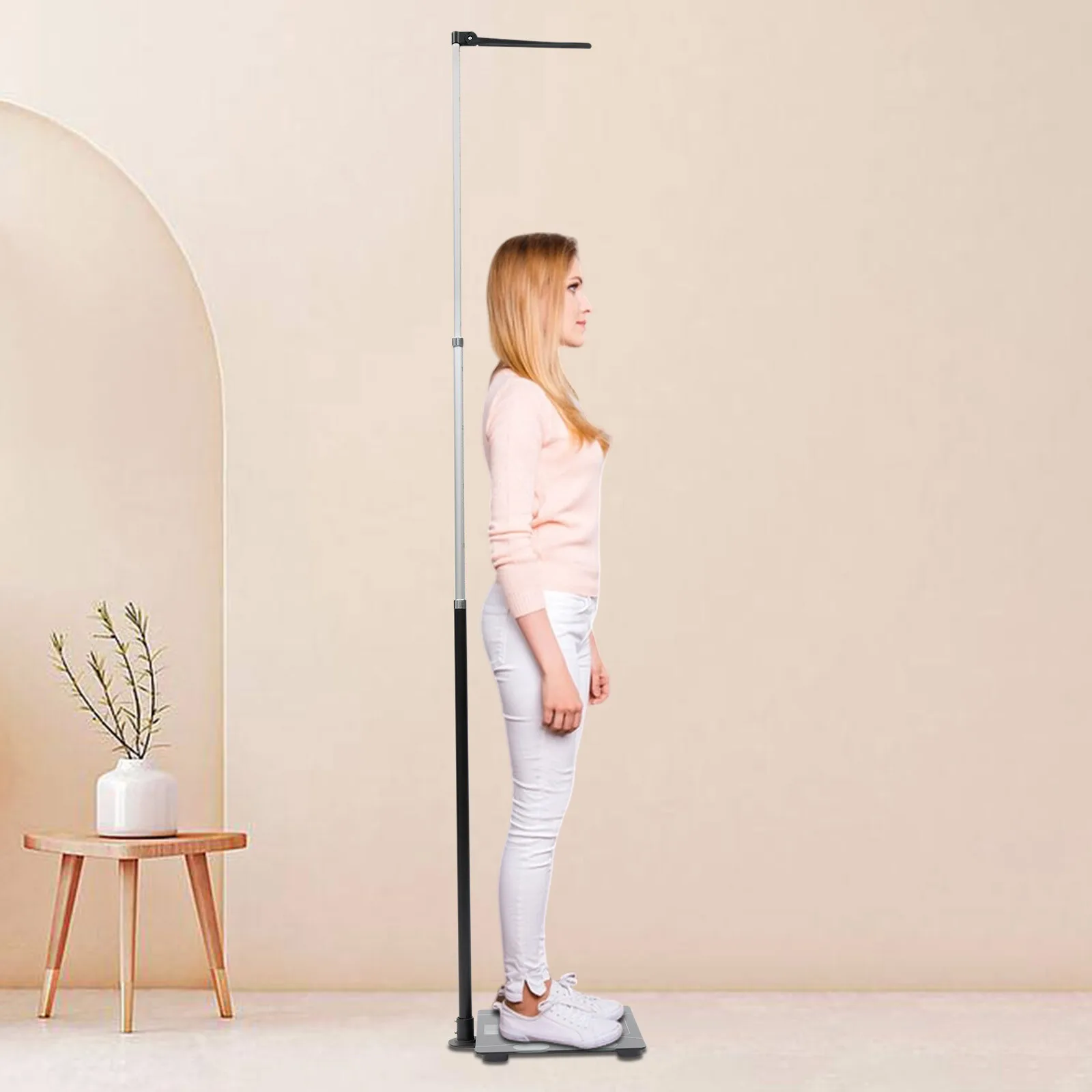 

Медицинские весы 2-в-1 для измерения роста и веса с анализом состава тела и подключением к Bluetooth-приложению