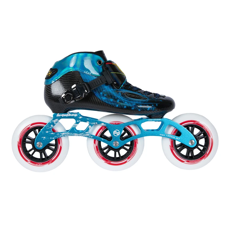 EACHkids Professional Four-Wheel PU Roller Skates for Outdoor Use Children's Carbon Fiber Inline Skates with Aluminum Chassis