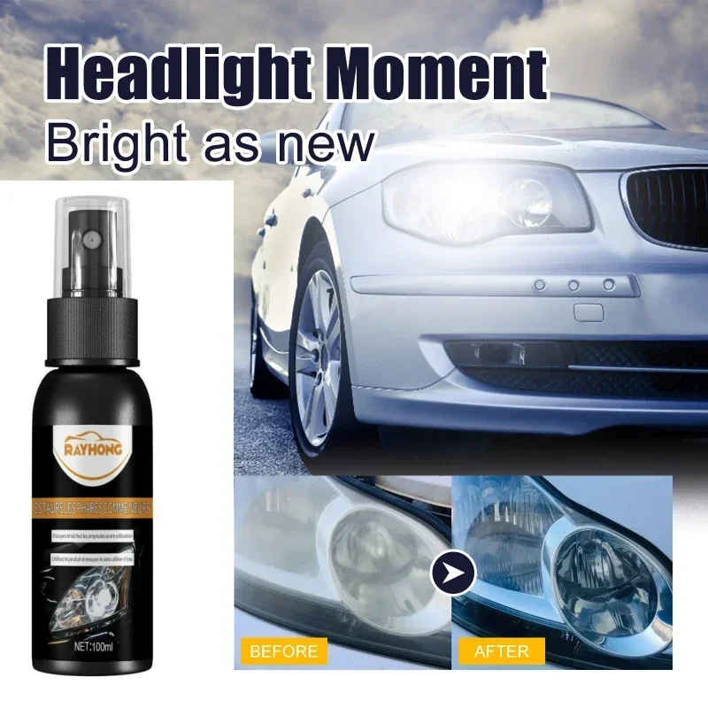 Car Headlight Restoration Polishing Kits Headlamp Scratch Remover Repair Cleaning Paste Remove Oxidation Headlight Polish Liquid