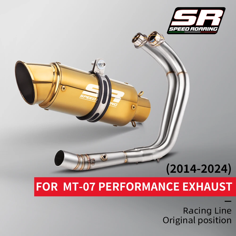 MT07 exhaust Motorcycle Exhaust full system For Yamaha MT-07 FZ-07 2014 - 2024 TRACER 7/GT 2020-2023 TRACER 700/GT 2016-2019