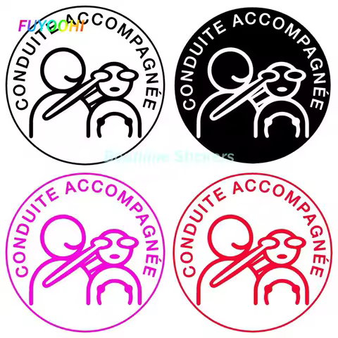 FUYOOHI Play Stickers Funny Accompanied Driving Sticker for Motorcycle Decal Car Refrigerators Caravan Decor Car Accessorie