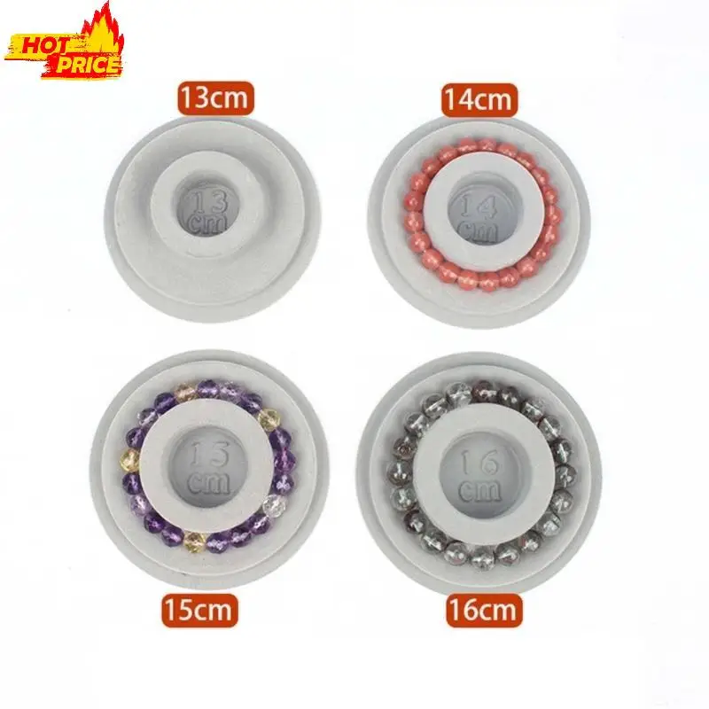 

8pc Round Gray Bead Board Measure Tool for Bracelets Necklaces Beading Jewelry Making Tray WorkBenches